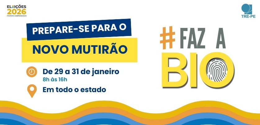 Ano Novo, nova campanha de cadastramento biométrico do TRE-PE