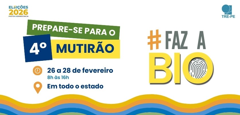 TRE-PE promove o 2º mutirão de biometria de 2026