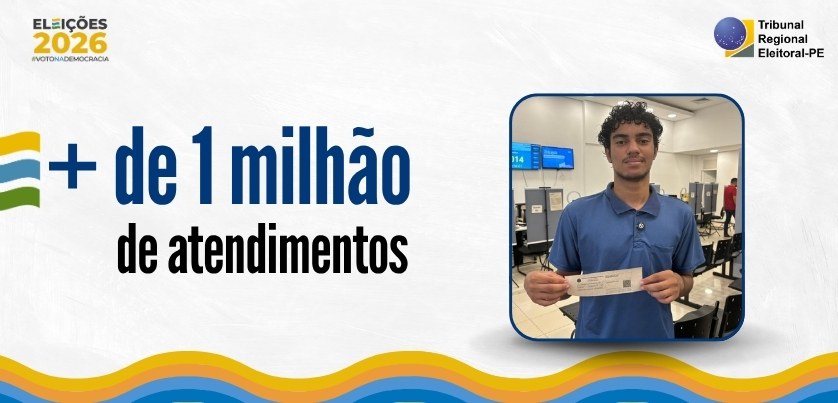 TRE-PE supera 1 milhão de atendimentos no período de cadastramento eleitoral