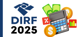 Banner contendo link para comprovantes de Imposto de Renda 2025
