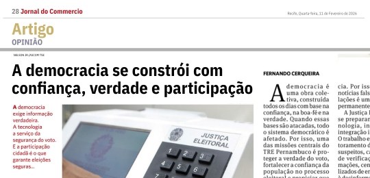 A democracia se constrói com confiança, verdade e participação