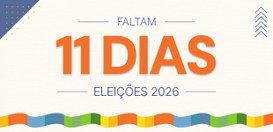 Identidade visual da contagem regressiva para as eleições 2026