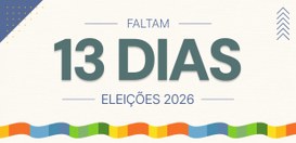 Identidade visual da contagem regressiva para as eleições 2026