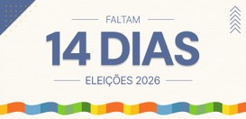 Identidade visual da contagem regressiva para as eleições 2026