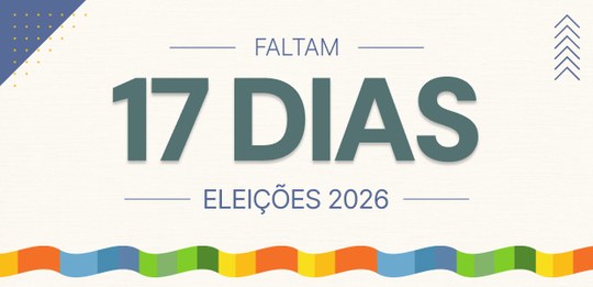 Identidade visual da contagem regressiva para as eleições 2026