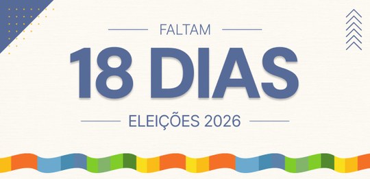 Identidade visual da contagem regressiva para as eleições 2026
