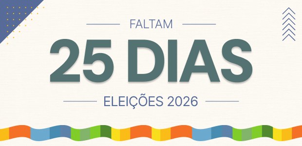 Identidade visual da contagem regressiva para as eleições 2026