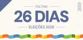 Identidade visual da contagem regressiva para as eleições 2026