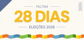 Identidade visual da contagem regressiva para as eleições 2026