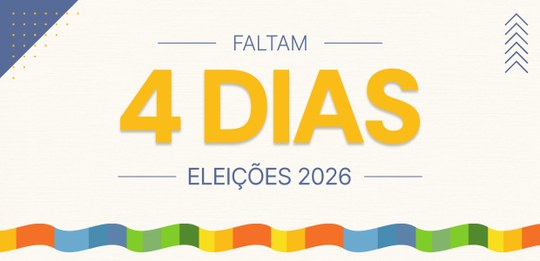 Identidade visual da contagem regressiva para as eleições 2026