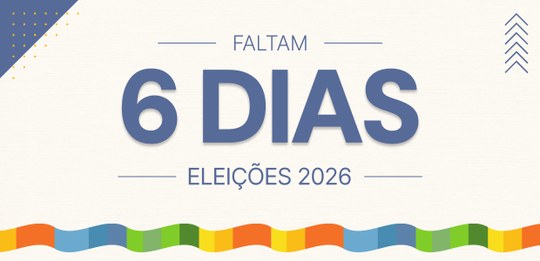 Identidade visual da contagem regressiva para as eleições 2026