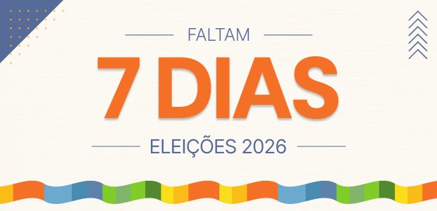 Identidade visual da contagem regressiva para as eleições 2026
