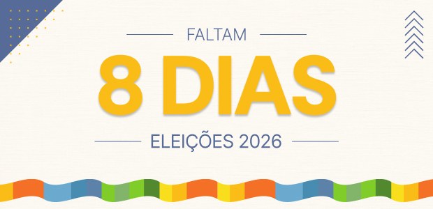 Identidade visual da contagem regressiva para as eleições 2026