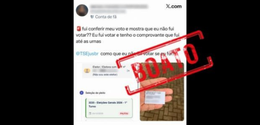 Mensagem “faltou”, que apareceu no serviço de justificativa eleitoral, não significa que eleitor...