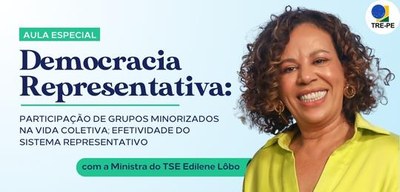Ministra do TSE Edilene Lôbo participa da aula especial da pós do TRE-PE Ministra do TSE Edilene Lôbo participa da aula especial da pós do TRE-PE