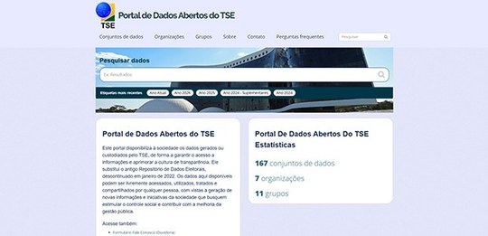 Portal de Dados Abertos do TSE amplia acesso a informações eleitorais e fortalece transparência