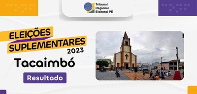 Tacaimbó elege 6 vereadores e 3 vereadoras em eleições suplementares Tacaimbó elege 6 vereadores e 3 vereadoras em eleições suplementares