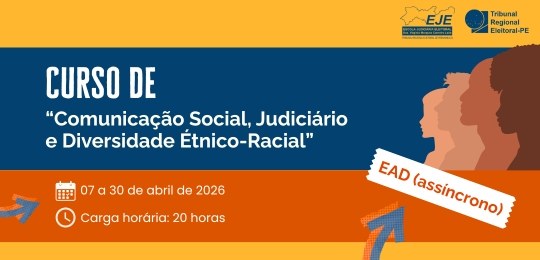 TRE-PE convoca magistrados e servidores para curso sobre comunicação e diversidade étnico-racial