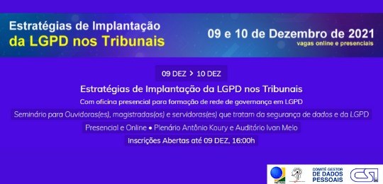 TRE-PE divulga LGPD