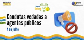 Legislação Eleitoral veda publicidade institucional da Administração Pública, a partir de 4 de j...