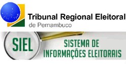 Banner do sistema SIEL em montagem com logotipo do TRE-PE, para matéria  jornalística