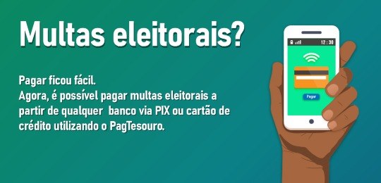 PAGAMENTO DE MULTA ELEITORAL SERÁ REGISTRADO PELA