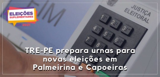 TRE-PE prepara urnas para Palmeirina