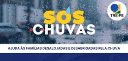 Campanha de arrecadação para famílias desalojadas e desabrigadas pelas chuvas