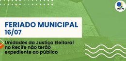 Fechamento se dá em função do feriado municipal