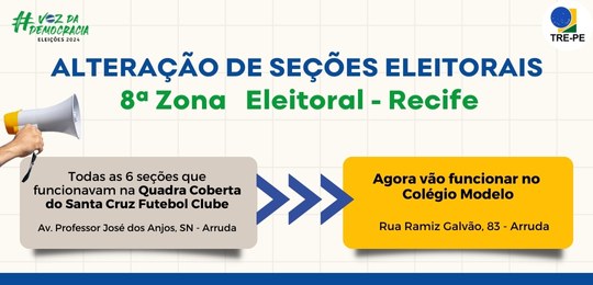 Eleitores foram transferidos para novo local