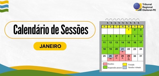 Calendário de sessões de julgamento do TRE-PE sofre alterações