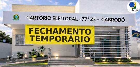 Cartório Eleitoral de Cabrobó ficará fechado em 1 e 2 de junho