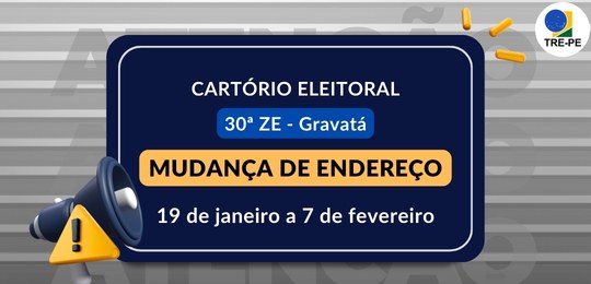 Cartório Eleitoral de Gravatá funciona em endereço provisório