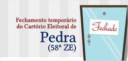 Por necessidade de ordem administrativa, o Cartório Eleitoral de Pedra (58ª ZE) estará fechado e...