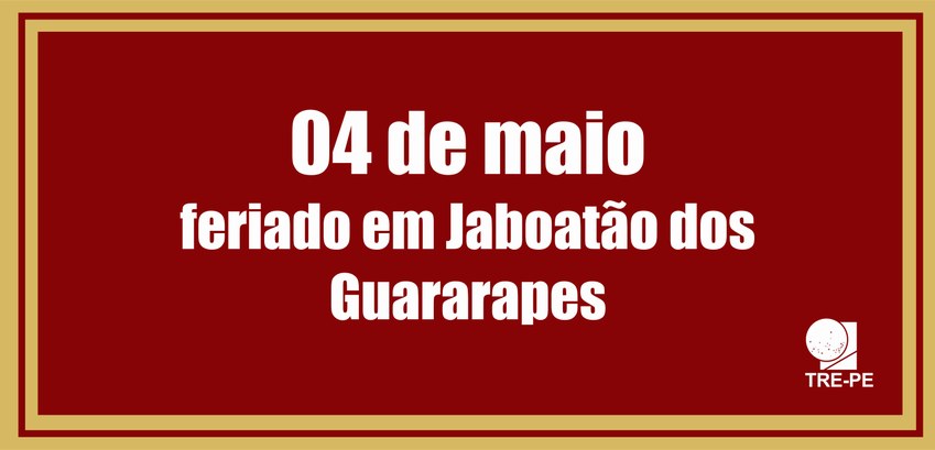 Feriado Municipal em Jaboatão dos Guararapes