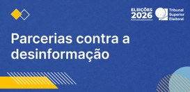 Identidade visual da série Parcerias contra a desinformação