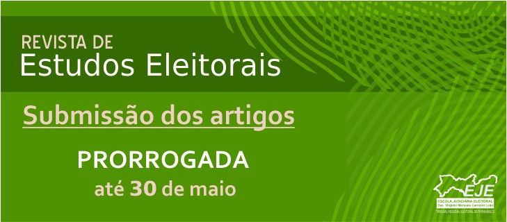 O novo prazo de encerramento para a submissão de artigos é 30 de maio