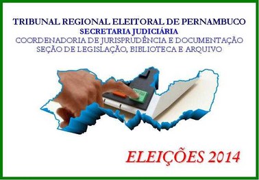 Capa do calendário eleitoral de 2014 do TRE-PE.