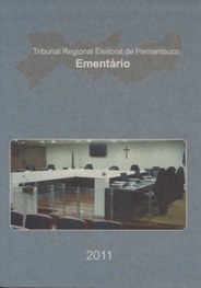 Capa do Ementário. Decisões do TRE-PE. Ano 2011.