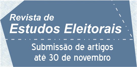 Imagem com o prazo final para submissão de artigos da Revista de Estudos Eleitorais.