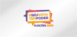 Imagem contendo o logotipo das eleições 2020