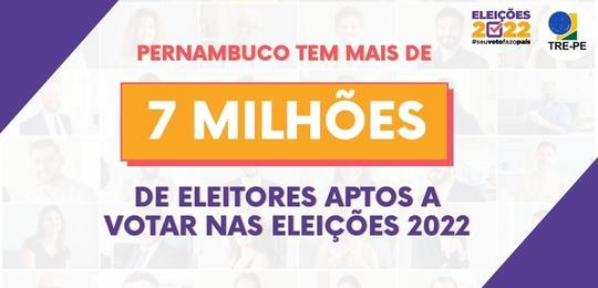 Arte do plone de matéria sobre o eleitorado em Pernambuco em 2022.