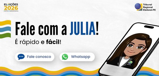 TRE-PE está no WhatsApp: eleitores já podem tirar dúvidas com a assistente virtual Julia