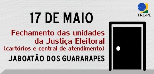 Central de atendimento ao eleitor e cartórios de Jaboatão fecham às 12h na próxima sexta-feira