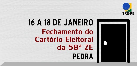 TRE-PE - Fechamento de Cartório, Pedra Cartório de Pedra tem atividade suspensas