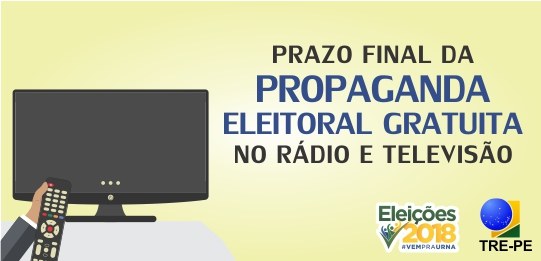 encerrou o prazo da propaganda eleitoral gratuita