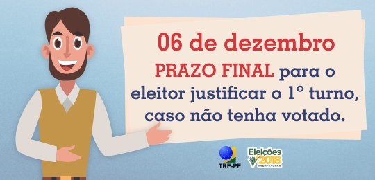 Atenção eleitor: acaba hoje o prazo para justificar ausência no primeiro turno