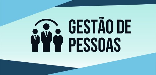 Imagem contendo a frase "gestão de pessoas" e um ícone referente à palavra