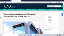 TRE-PE - Imagem do site do CNJ com matéria sobre SJR 1º Grau