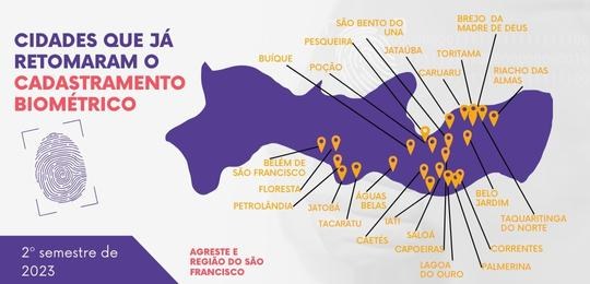 TRE-PE Mapa Agreste e São Francisco Retomada Biométrica